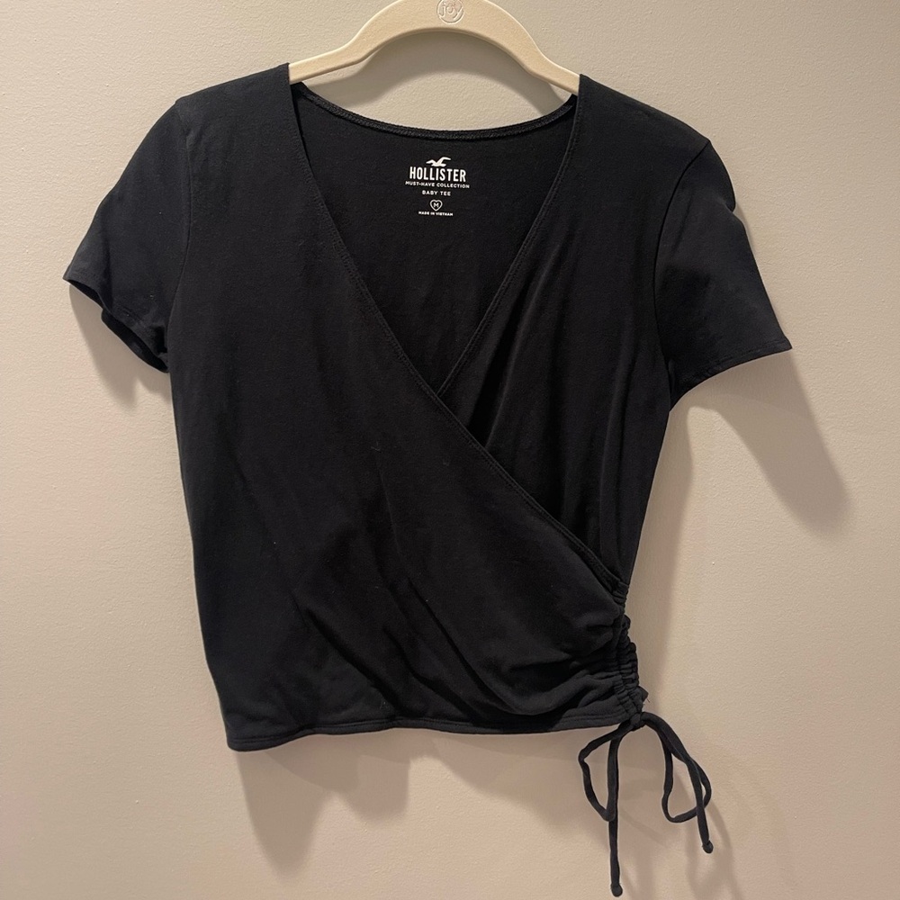 Hollister Black Tie Top, Size M